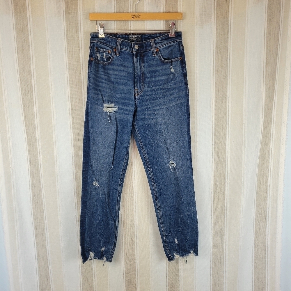 Abercrombie & Fitch Simone‎ High Rise Ankle Straight Jeans Blue Size 29/8